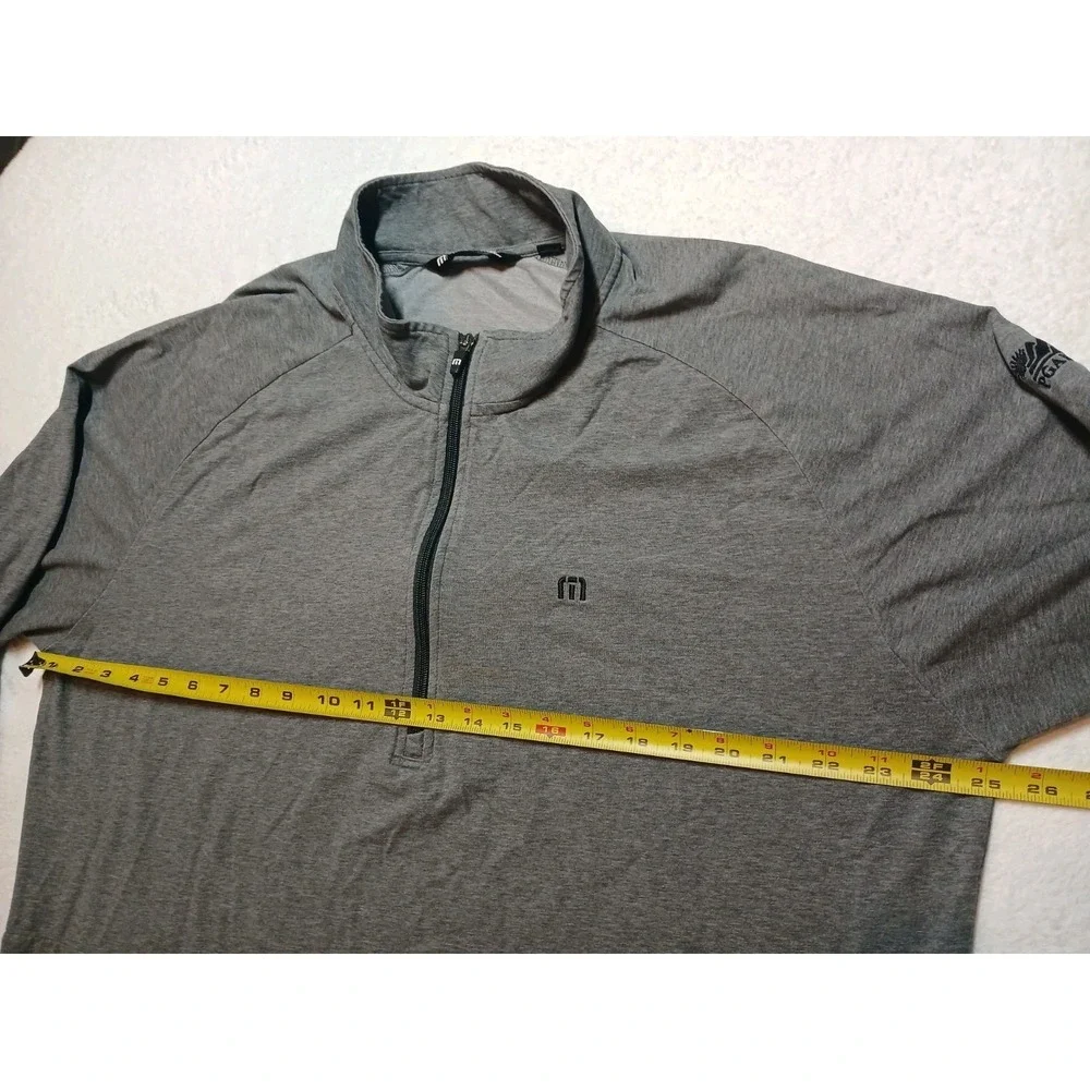 Travis Mathew Pullover Mens XXL Gray 1/4 Zip Golf Long Sleeve PGA West